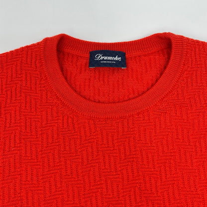 Drumohr Drumohr Red 100% Wool Knit Sweater Tops