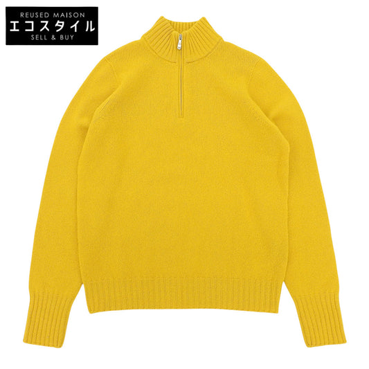 Drumohr ドルモア ハーフジップ ウール ニット プルオーバー トップス メンズ イエロー 48 トップス
