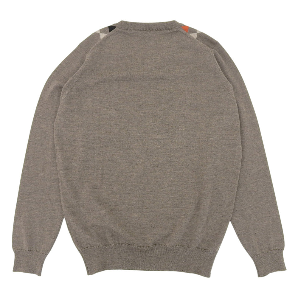 JOHN SMEDLEY ジョンスメドレー Vネック セーター ウール100% トップス メンズ グレージュ M トップス
