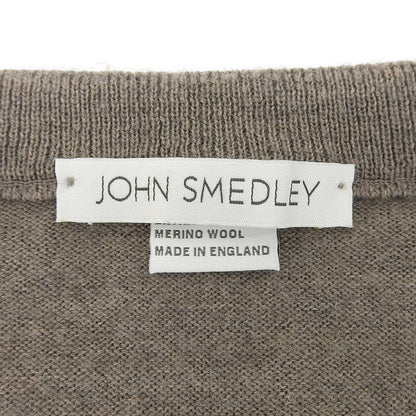 JOHN SMEDLEY ジョンスメドレー Vネック セーター ウール100% トップス メンズ グレージュ M トップス