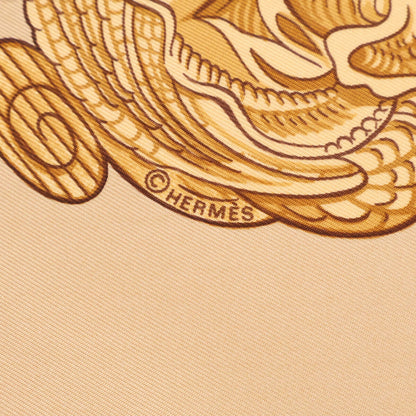 HERMES エルメス 【新品同様】MTGPSOA 帆船 シルク カレ90 スカーフ