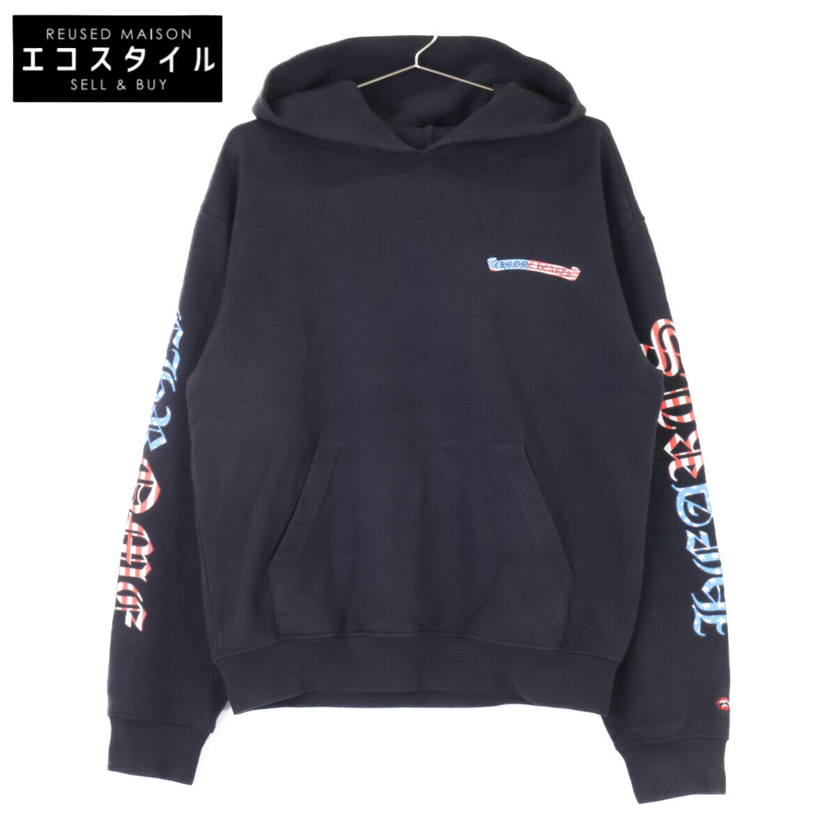 Chrome hearts Chrome Hearts [Domestic authorized item] Matty Boy collaboration PPO US SCRL Stars and Stripes pullover hoodie top