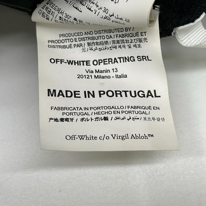 OFF-WHITE オフホワイト OMBB034E20FLE004 ブラック バックロゴプリント スウェットプルオーバーパーカー トップス
