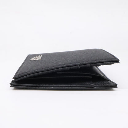 EMPORIOARMANI エンポリオアルマーニ 【新品同様】Y4R165Y138E81072 コインポケットウォレット 再生サフィアーノレザー イーグルプレート付き 二つ折り財布（小銭入れあり）