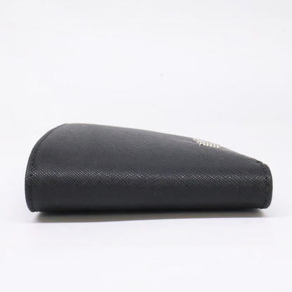 EMPORIOARMANI エンポリオアルマーニ 【新品同様】Y4R165Y138E81072 コインポケットウォレット 再生サフィアーノレザー イーグルプレート付き 二つ折り財布（小銭入れあり）