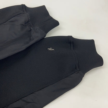 β 27-27K103 black hooded zip-up knit jacket