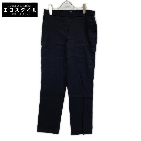 theory luxe セオリーリュクス 4106421 24SS Good Crunch ブラック リネン混パンツ ボトムス