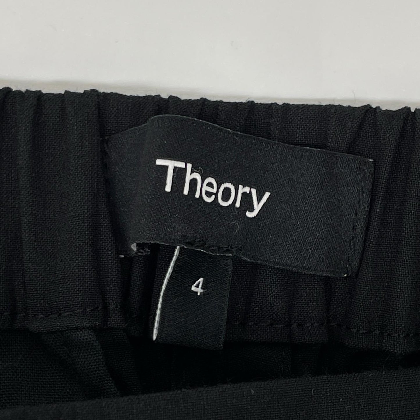 theory luxe セオリーリュクス 4106421 24SS Good Crunch ブラック リネン混パンツ ボトムス