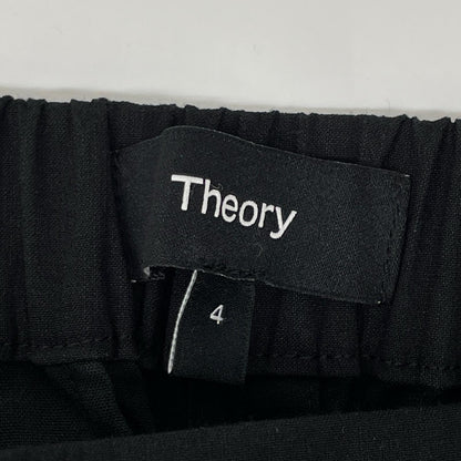 theory luxe セオリーリュクス 4106421 24SS Good Crunch ブラック リネン混パンツ ボトムス
