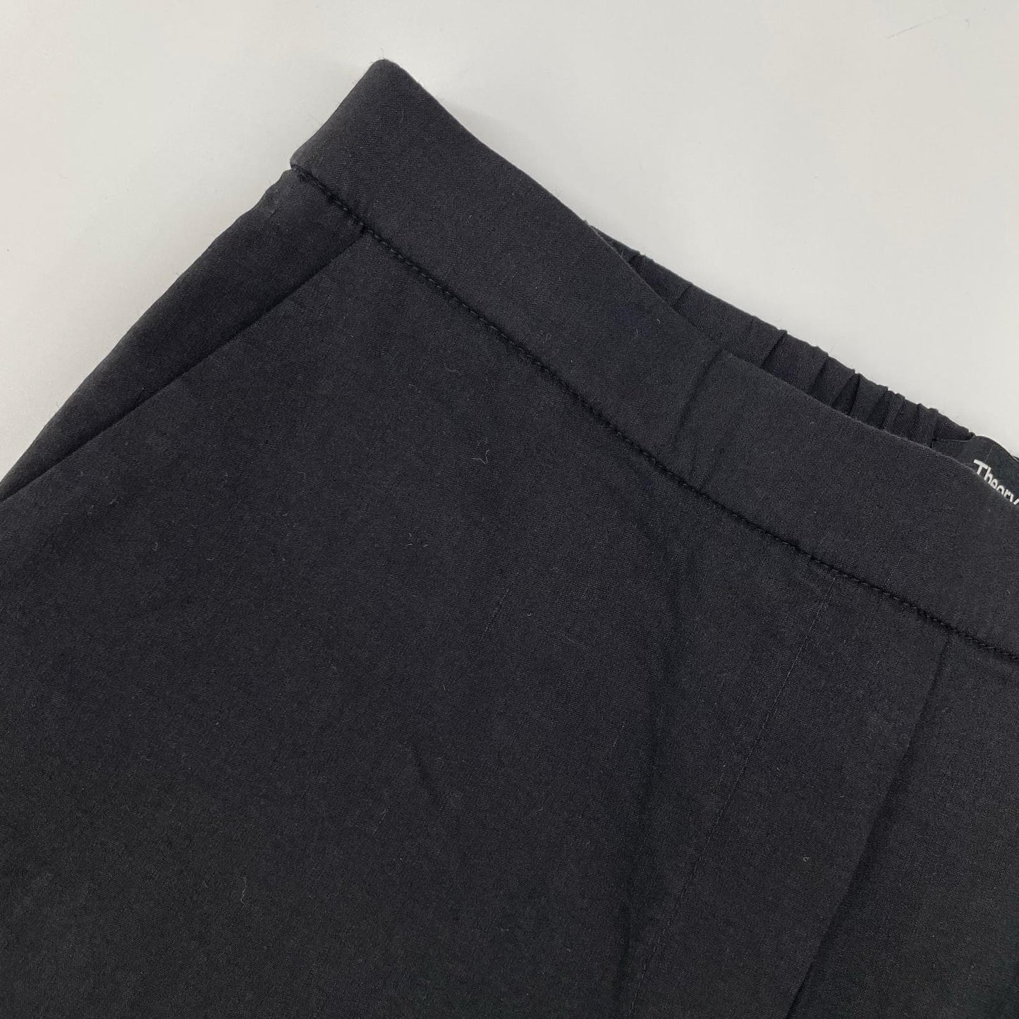 theory luxe セオリーリュクス 4106421 24SS Good Crunch ブラック リネン混パンツ ボトムス