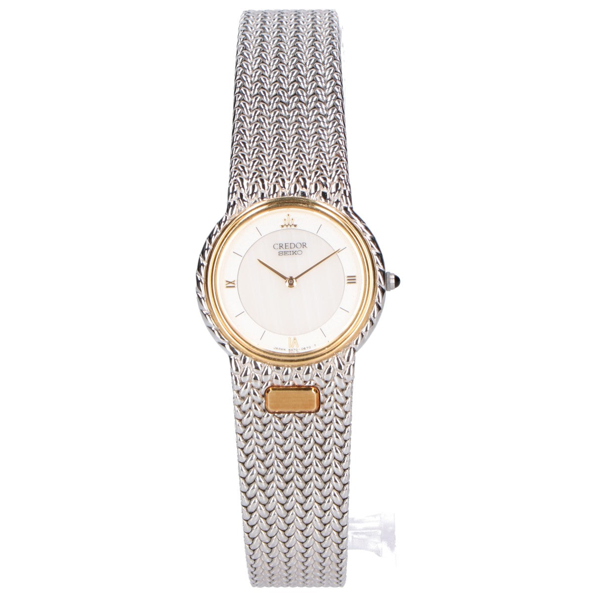 SEIKO CREDOR セイコー クレドール GSWE003 5A70 ST.STEEL 18KT BEZEL サードニクス文字盤 クオーツ 腕時計