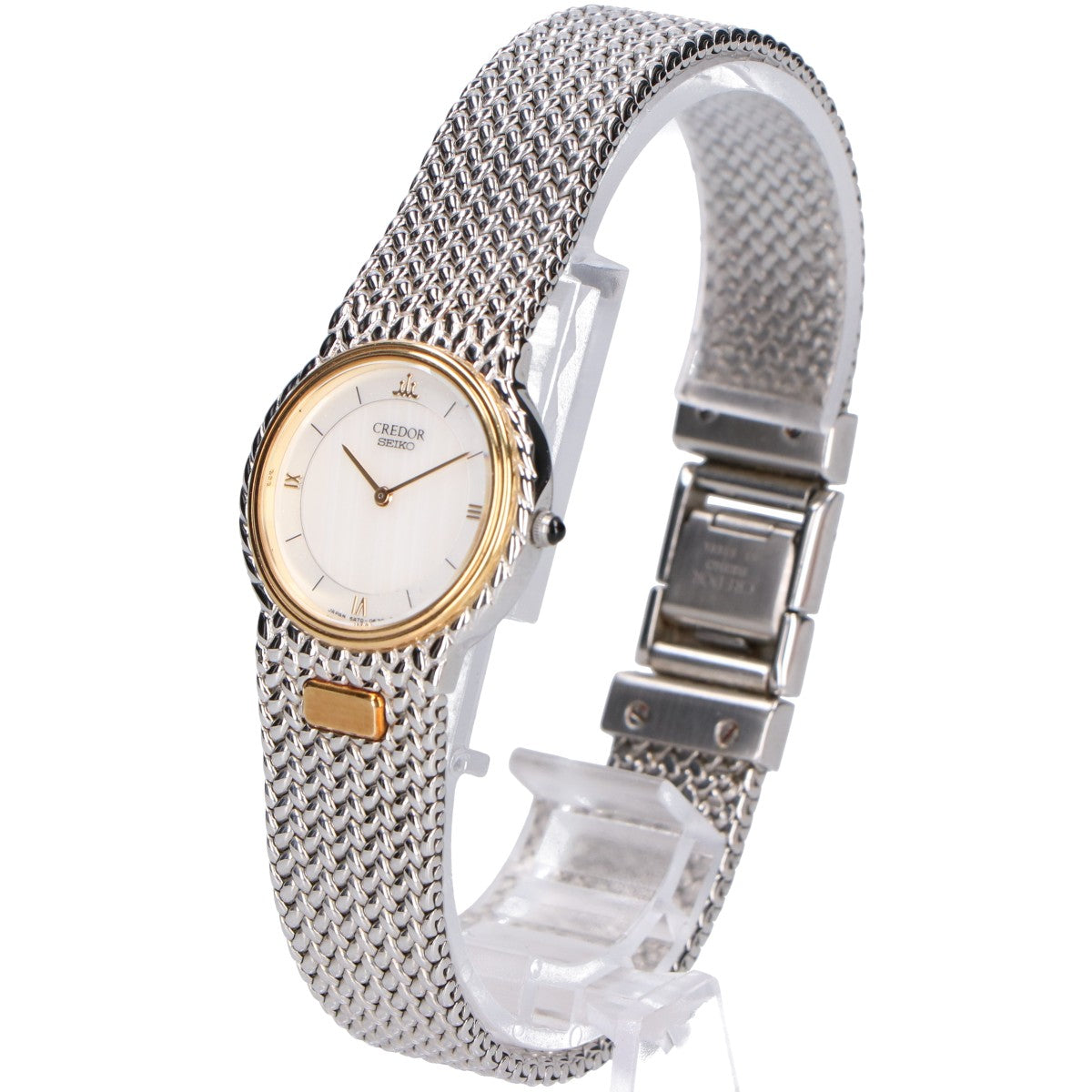 SEIKO CREDOR セイコー クレドール GSWE003 5A70 ST.STEEL 18KT BEZEL サードニクス文字盤 クオーツ 腕時計