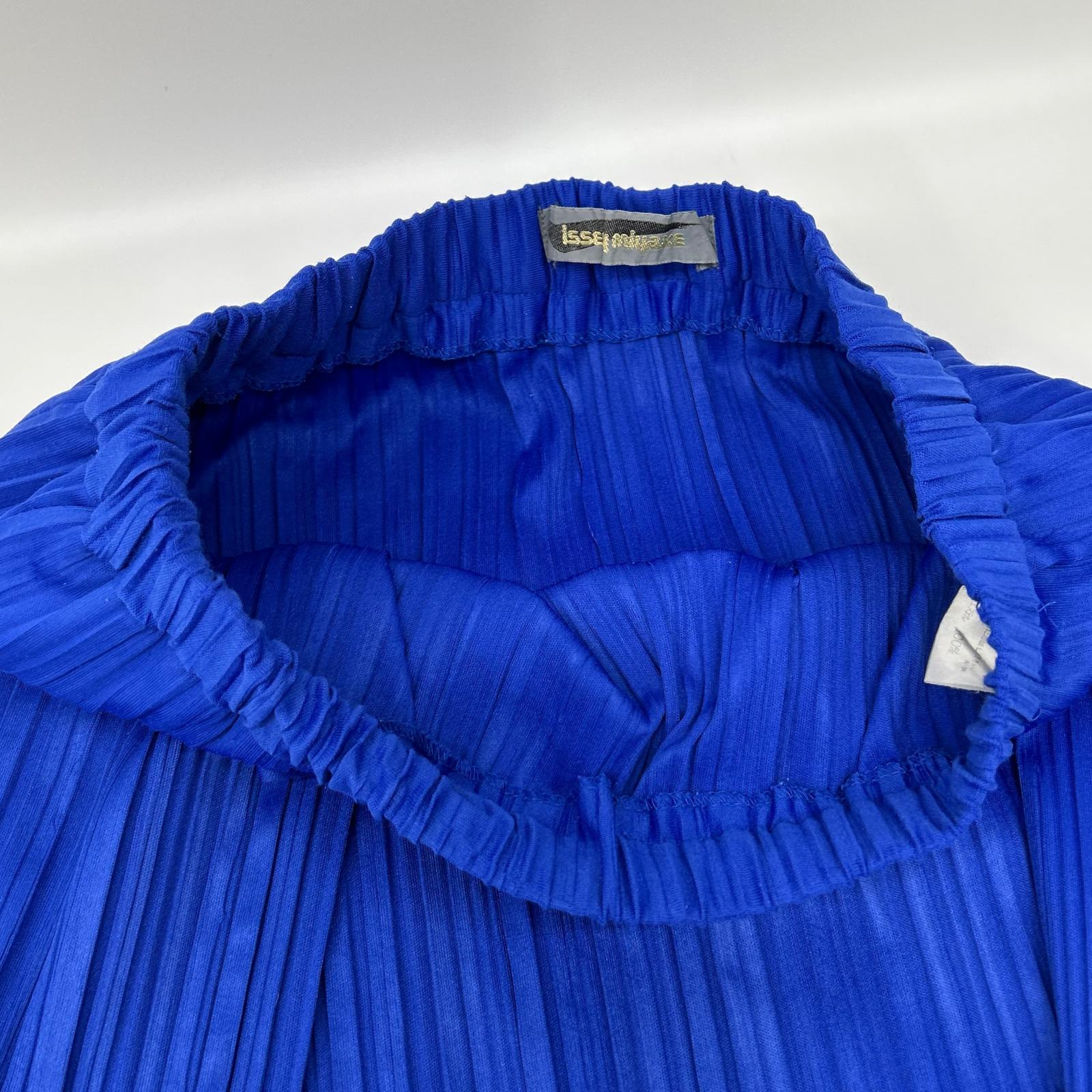 ISSEY MIYAKE イッセイミヤケ JY54259 ブルー 80s 筆タグ プリーツパンツ 変形スカート スカート