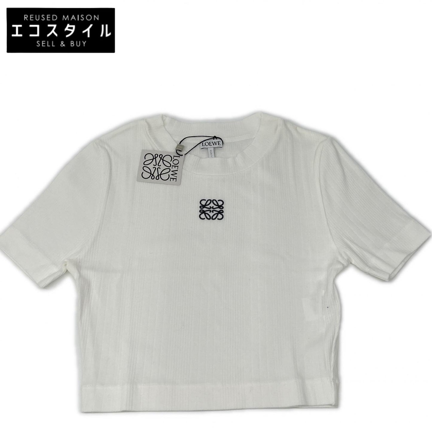 LOEWE ロエベ S540Y07XCD ホワイト アナグラム コットンTシャツ トップス