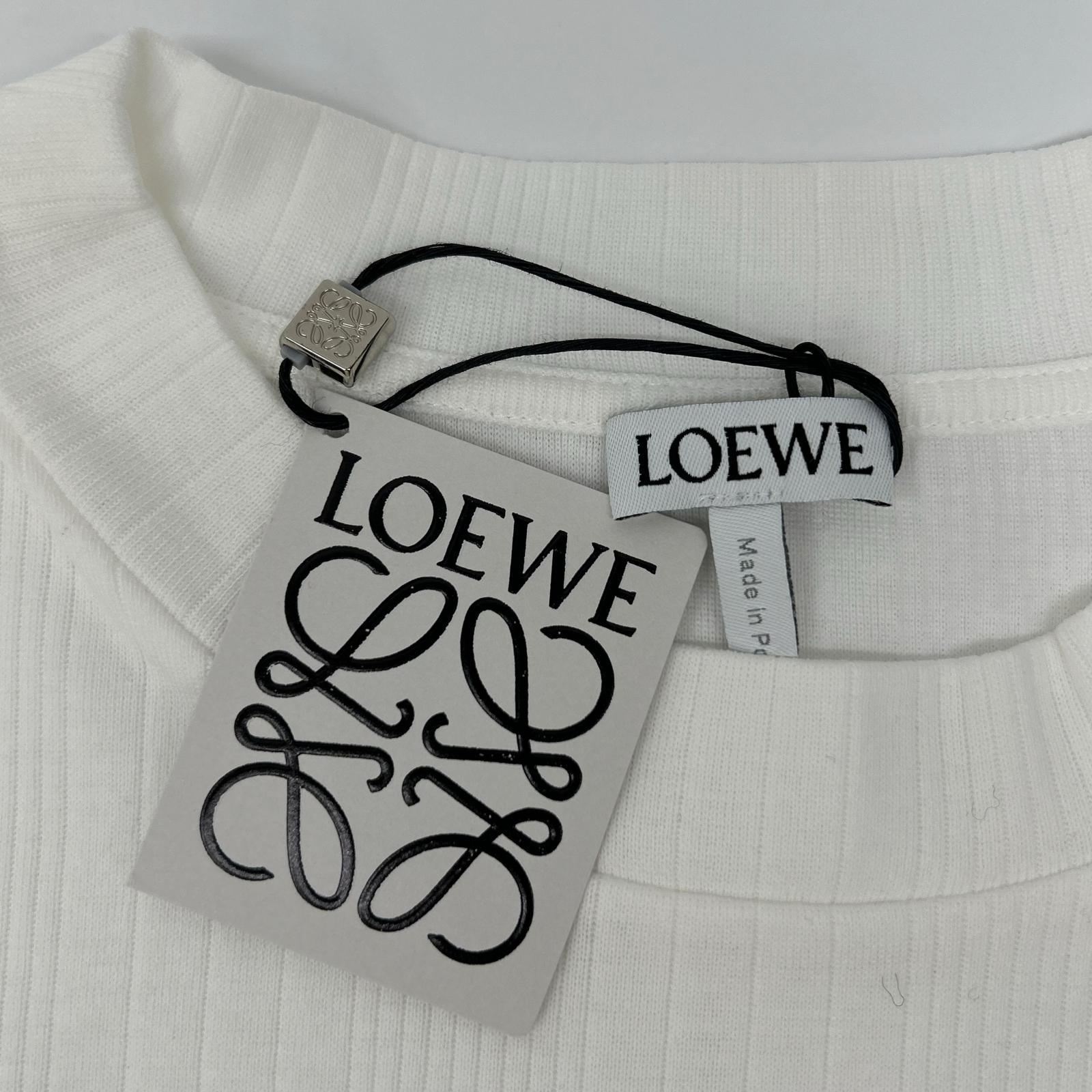 LOEWE ロエベ S540Y07XCD ホワイト アナグラム コットンTシャツ トップス