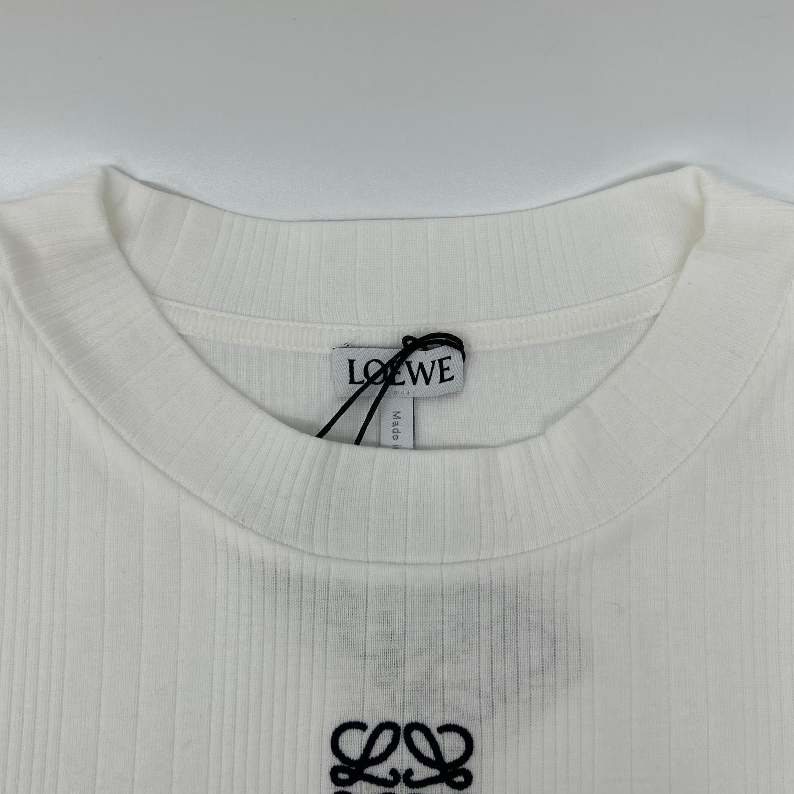 LOEWE ロエベ S540Y07XCD ホワイト アナグラム コットンTシャツ トップス