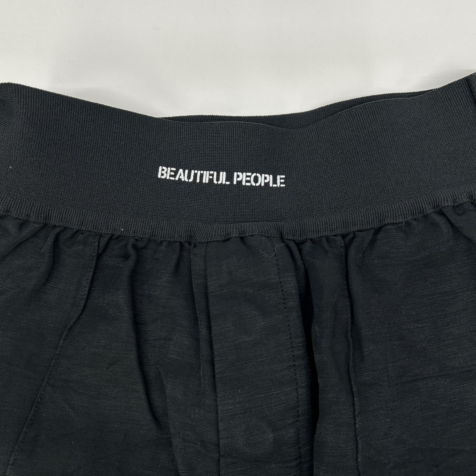 beautifulpeople ビューティフルピープル 23年 1315105026 germent dyed acetate リネンワイドパンツ ボトムス