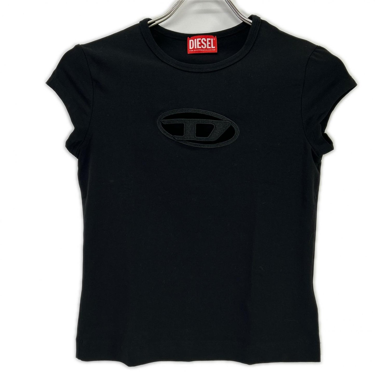 DIESEL ディーゼル ブラック T-Angie 半袖シャツ トップス