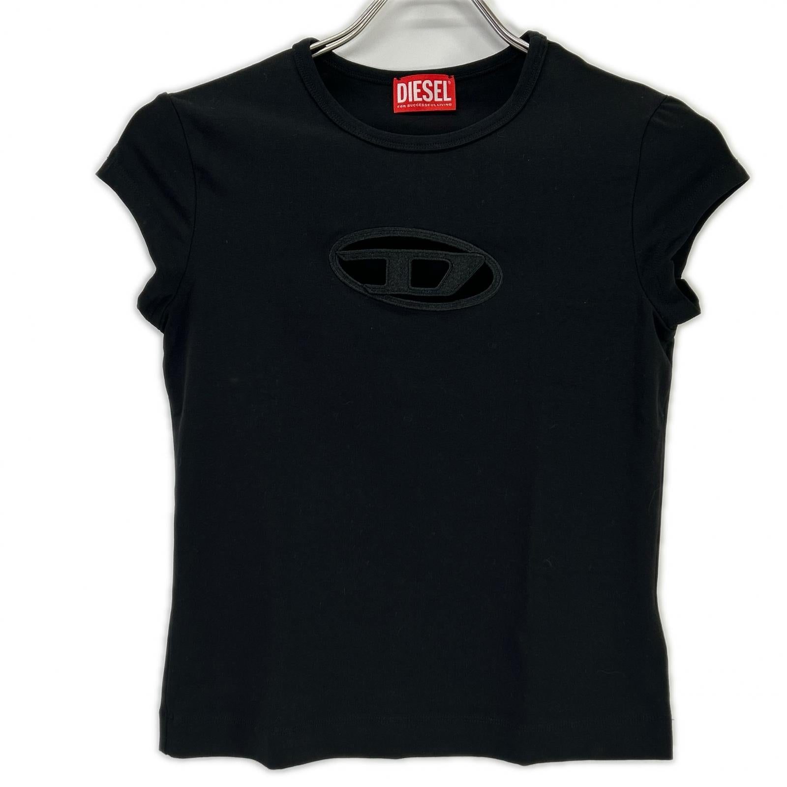 DIESEL ディーゼル ブラック T-Angie 半袖シャツ トップス