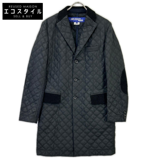 COMMEdesGARCONS JUNYA WATANABE コムデギャルソンジュンヤワタナベ WN-C005 ブラック キルティング ステンカラーコート ジャケット ロング 切替 ジャケット