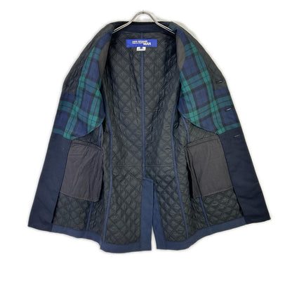 COMMEdesGARCONS JUNYA WATANABE コムデギャルソンジュンヤワタナベ WN-C005 ブラック キルティング ステンカラーコート ジャケット ロング 切替 ジャケット