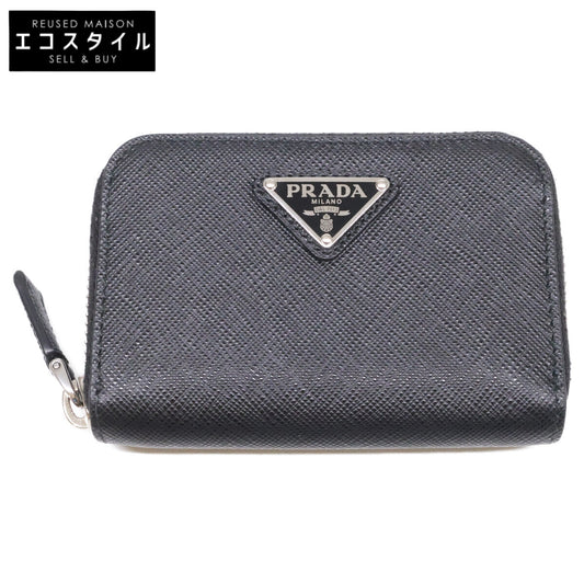 PRADA Prada 2MM003_QHH_F0002 Saffiano Triangle coin purse