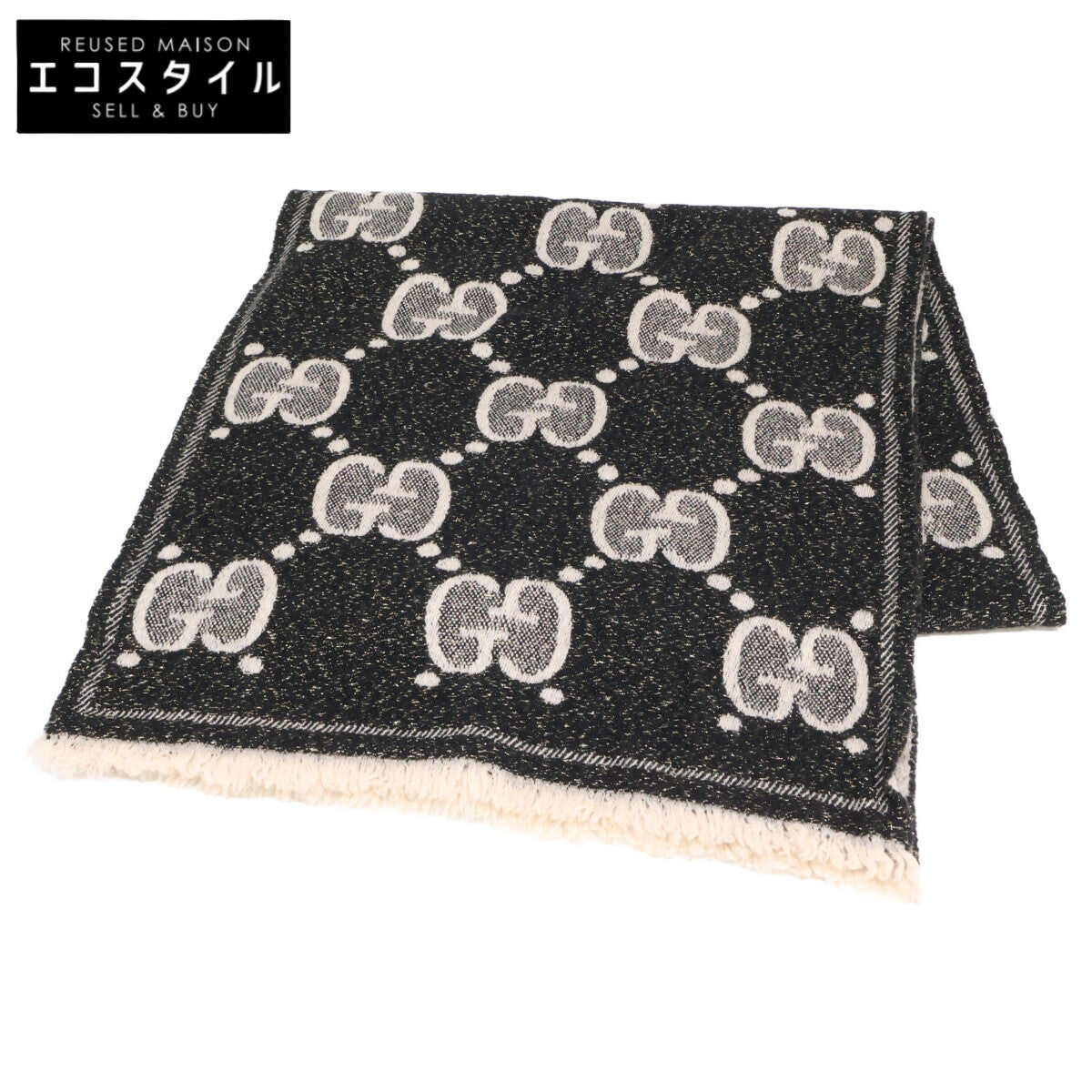 GUCCI グッチ 598993 GGロゴ リバーシブル マフラー