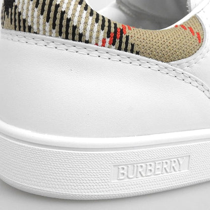 BURBERRY バーバリー 新品同様 レザーセット スニーカー シューズ メンズ ホワイト 41 シューズ