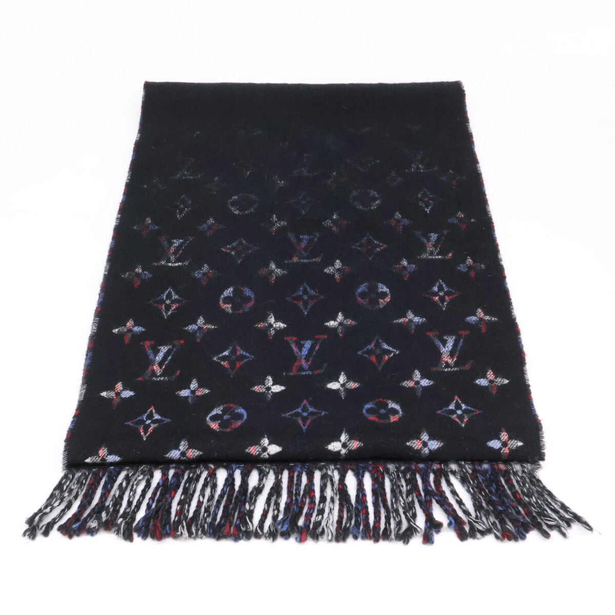 LOUIS VUITTON Louis Vuitton M71346 Écharpe Monogram Gradient Tartan Cashmere Scarf