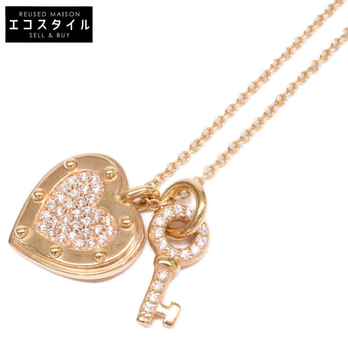 TIFFANY&Co. ティファニー 750 リターントゥラブ ハートタグキー ダイヤモンド ネックレス