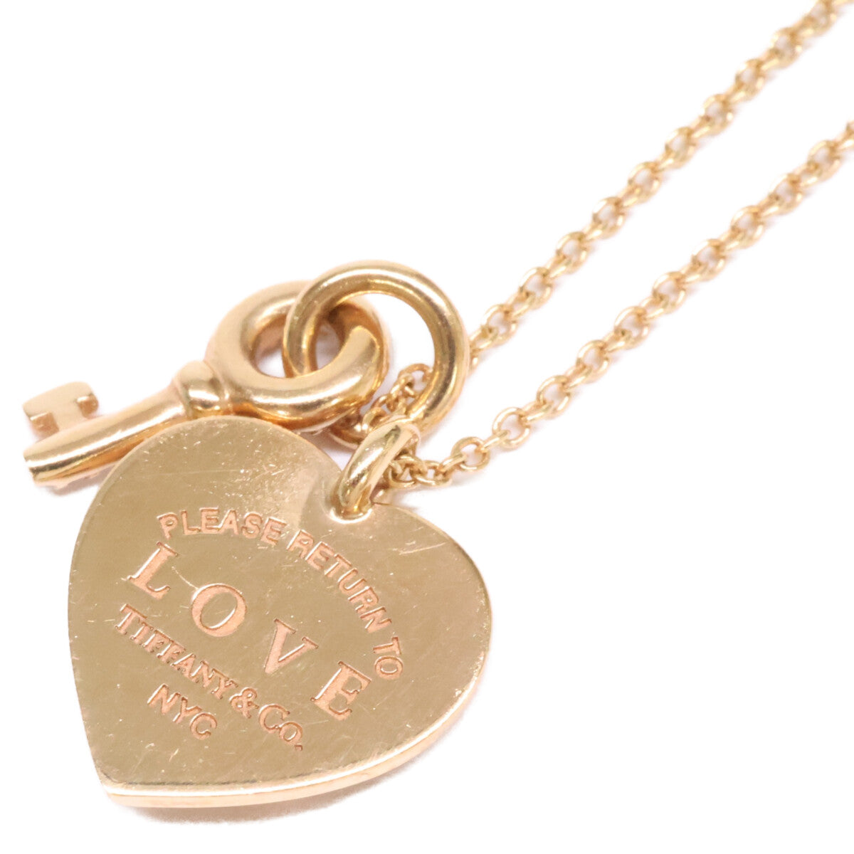 TIFFANY&Co. ティファニー 750 リターントゥラブ ハートタグキー ダイヤモンド ネックレス