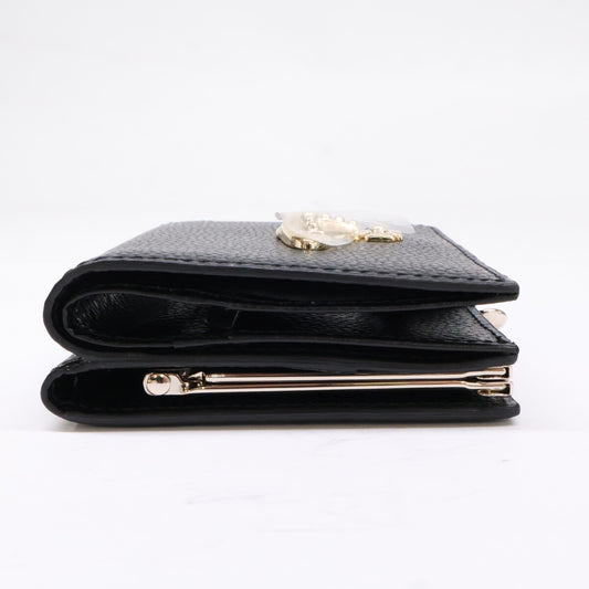 VivienneWestwood ヴィヴィアンウエストウッド 【新品同様】オーブ がま口 レザー 二つ折り財布 二つ折り財布（小銭入れあり）