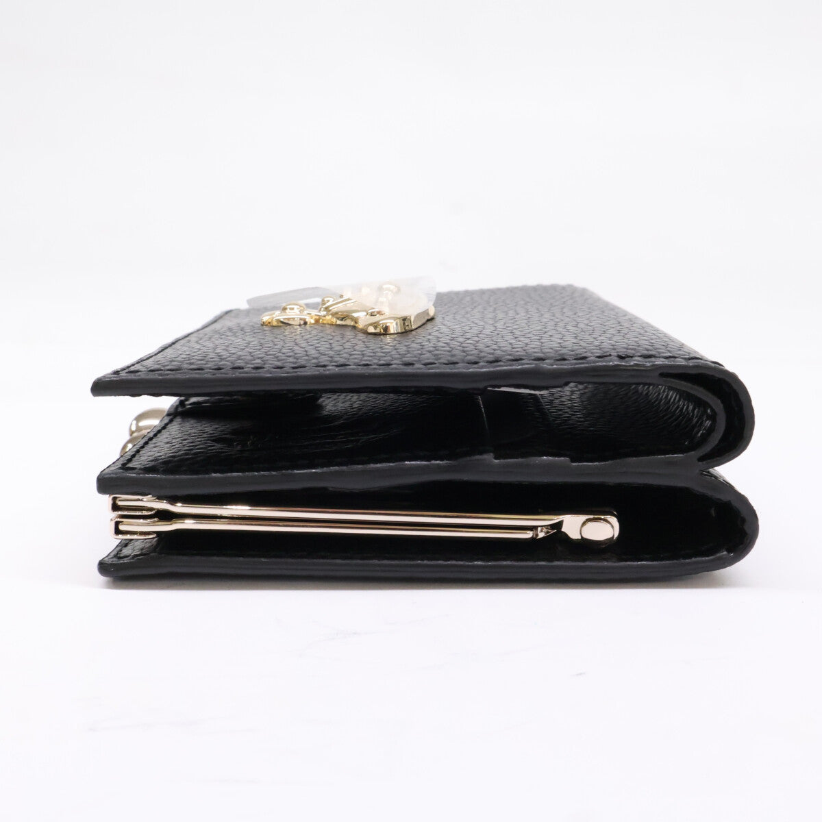 VivienneWestwood ヴィヴィアンウエストウッド 【新品同様】オーブ がま口 レザー 二つ折り財布 二つ折り財布（小銭入れあり）