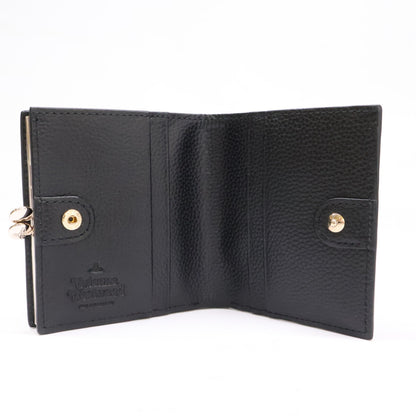 VivienneWestwood ヴィヴィアンウエストウッド 【新品同様】オーブ がま口 レザー 二つ折り財布 二つ折り財布（小銭入れあり）