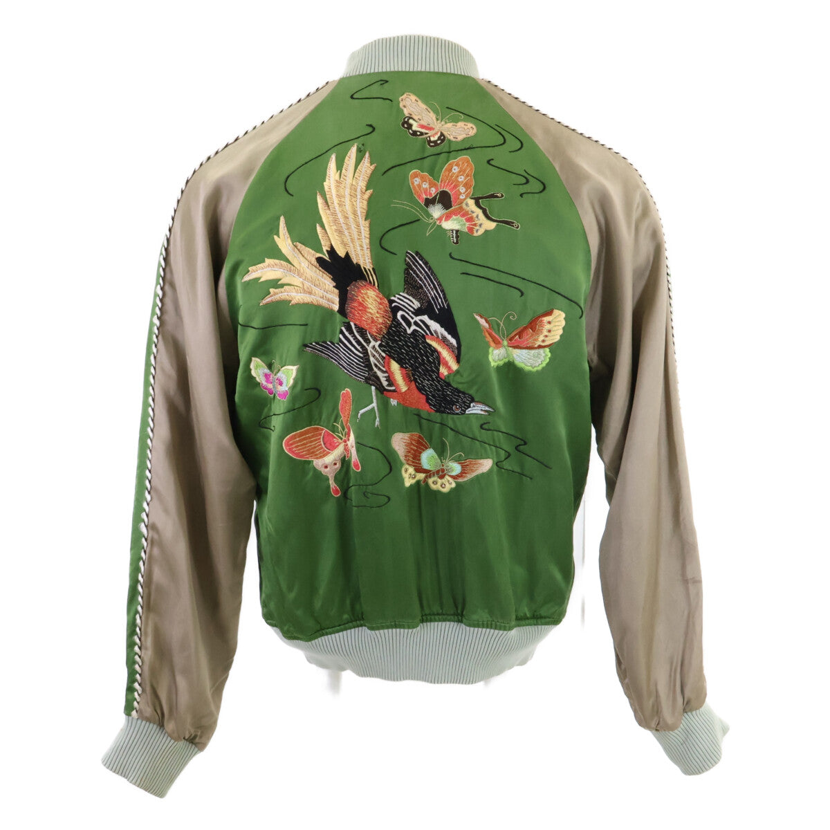 GUCCI グッチ 国内正規 110494 Z6070 2003年 トムフォード期 花・蝶・鳥 刺繍 スカジャン リバーシブル スーベニアジャケット ジャケット