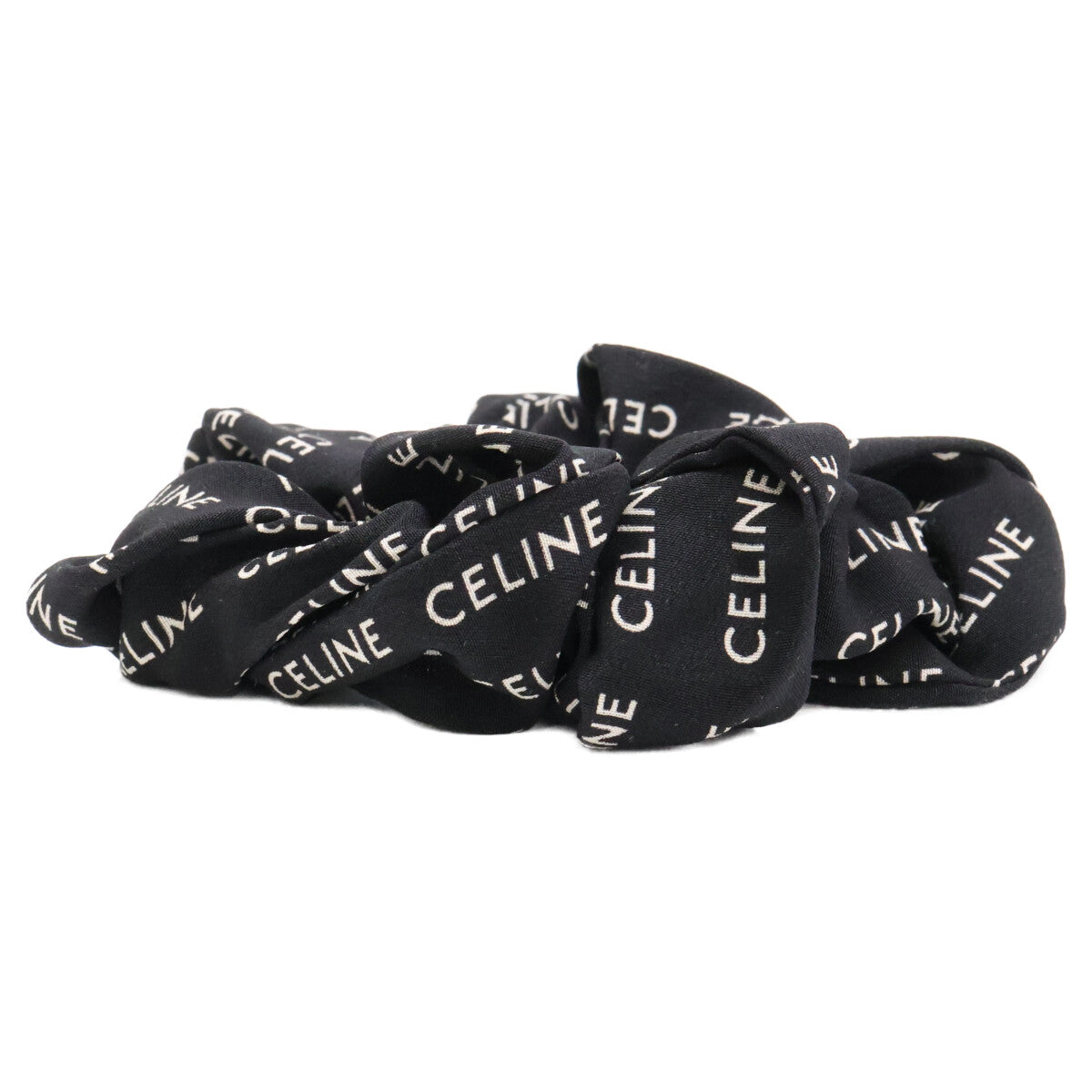 CELINE セリーヌ CELINE レイユール シュシュ / シルク＆ゴールドフィニッシュ ブラス ヘアアクセサリー