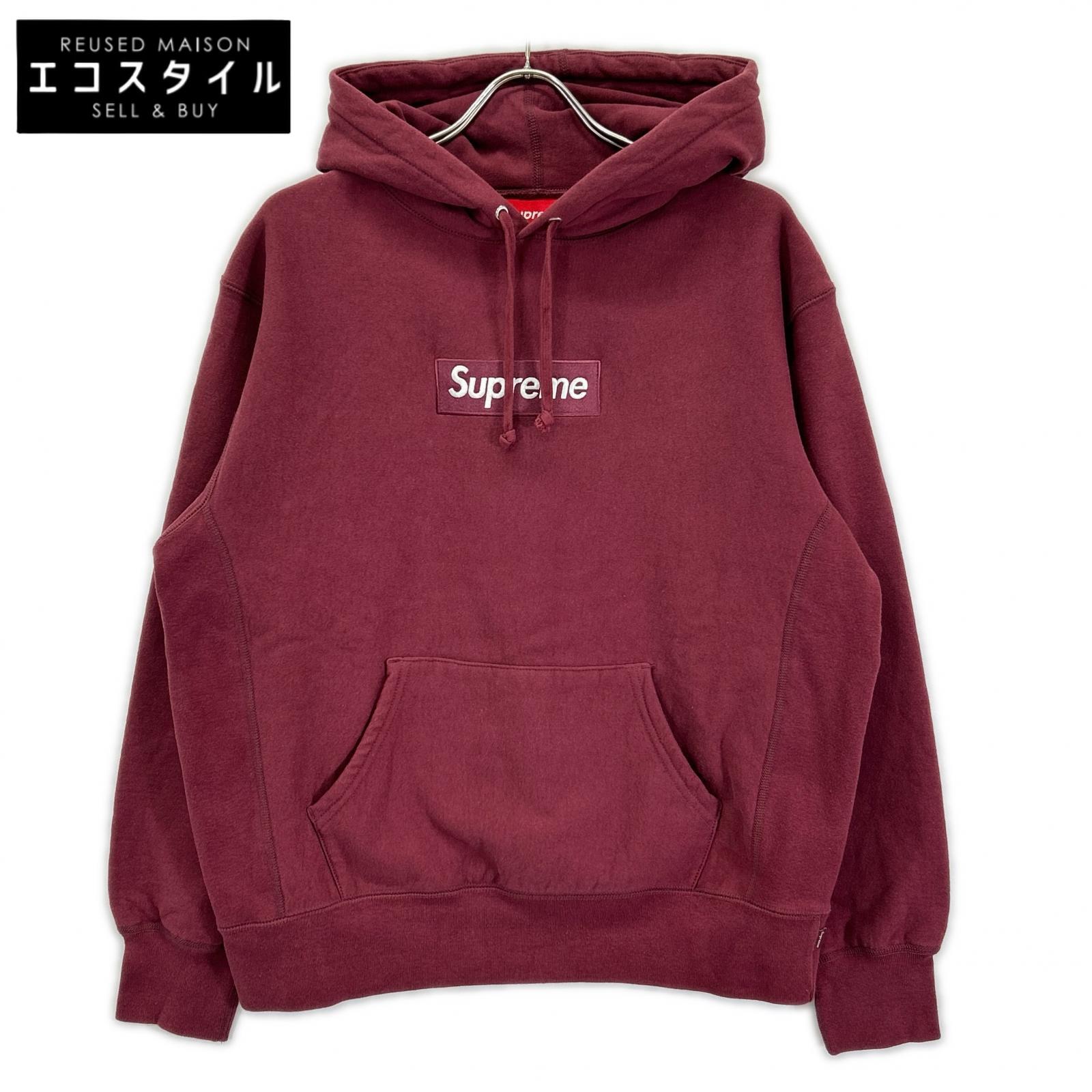 Supreme 21FW Bordeaux Box Logo Hooded Sweatshirt Plum hoodie