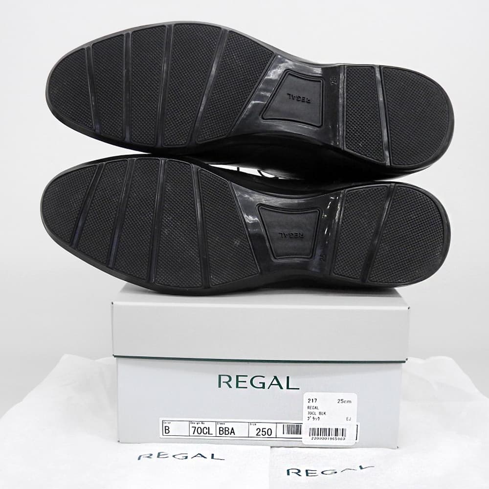 REGAL リーガル 美品 GORE-TEX レザー レースアップ スニーカー シューズ メンズ 黒 ブラック 25cm 70CL シューズ