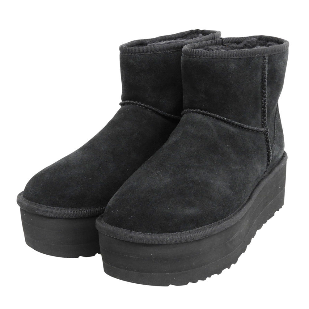 UGG アグ 美品 クラシックミニプラットフォームブーツ シューズ メンズ ブラック 26cm 1134991 シューズ