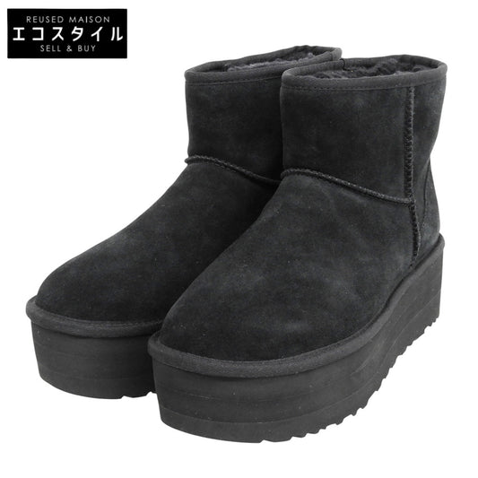 UGG アグ 美品 クラシックミニプラットフォームブーツ シューズ メンズ ブラック 26cm 1134991 シューズ
