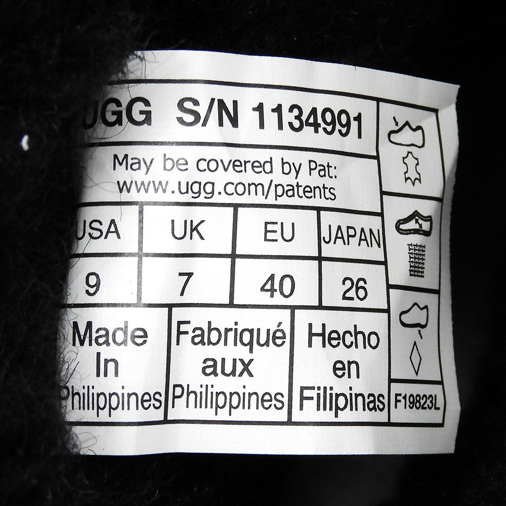 UGG アグ 美品 クラシックミニプラットフォームブーツ シューズ メンズ ブラック 26cm 1134991 シューズ