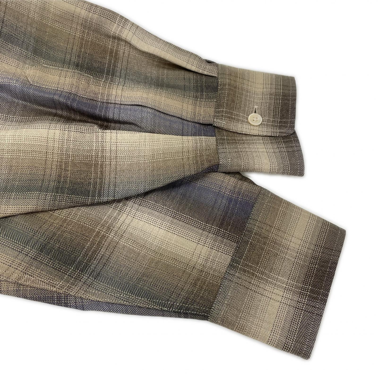AURALEE オーラリー 25AW A25AS01LC ベージュ SUPER LIGHT WOOL CHECK SHIRT ロングスリーブシャツ トップス