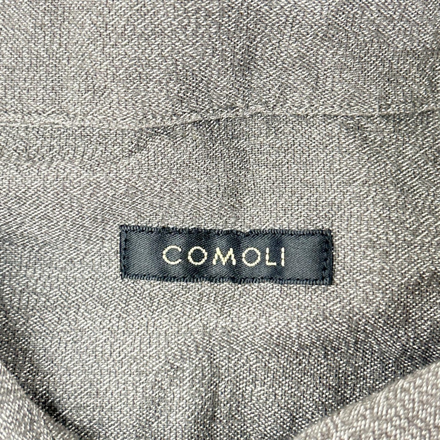 COMOLI コモリ 22SS V01-02020 チャコール コットン ヨリ杢 オープンカラーシャツ トップス