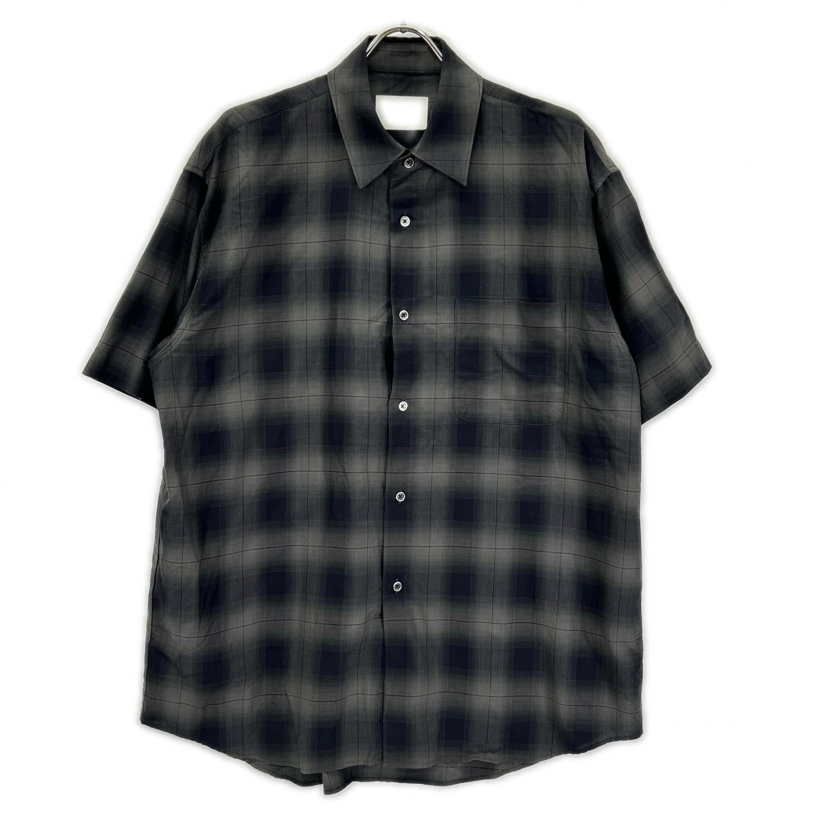 ssstein/stein シュタイン ST.548-3 OMBRE CHECK OVERSIZED SS SHIRT オンブレチェック 半袖シャツ トップス