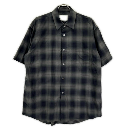 ssstein/stein シュタイン ST.548-3 OMBRE CHECK OVERSIZED SS SHIRT オンブレチェック 半袖シャツ トップス