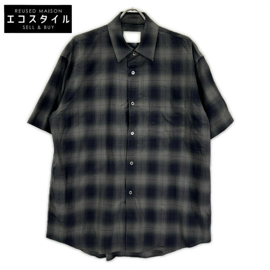 ssstein/stein シュタイン ST.548-3 OMBRE CHECK OVERSIZED SS SHIRT オンブレチェック 半袖シャツ トップス