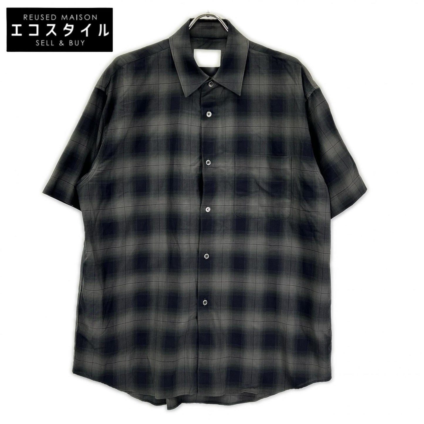 ssstein/stein シュタイン ST.548-3 OMBRE CHECK OVERSIZED SS SHIRT オンブレチェック 半袖シャツ トップス