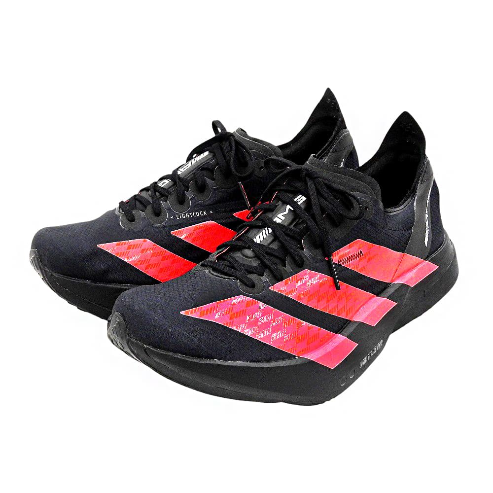 adidas アディダス 新品同様 アディゼロ アディオス プロ 4 AMG ADIZERO ADIOS PRO スニーカー メンズ 黒×赤 27cm KH8840 シューズ