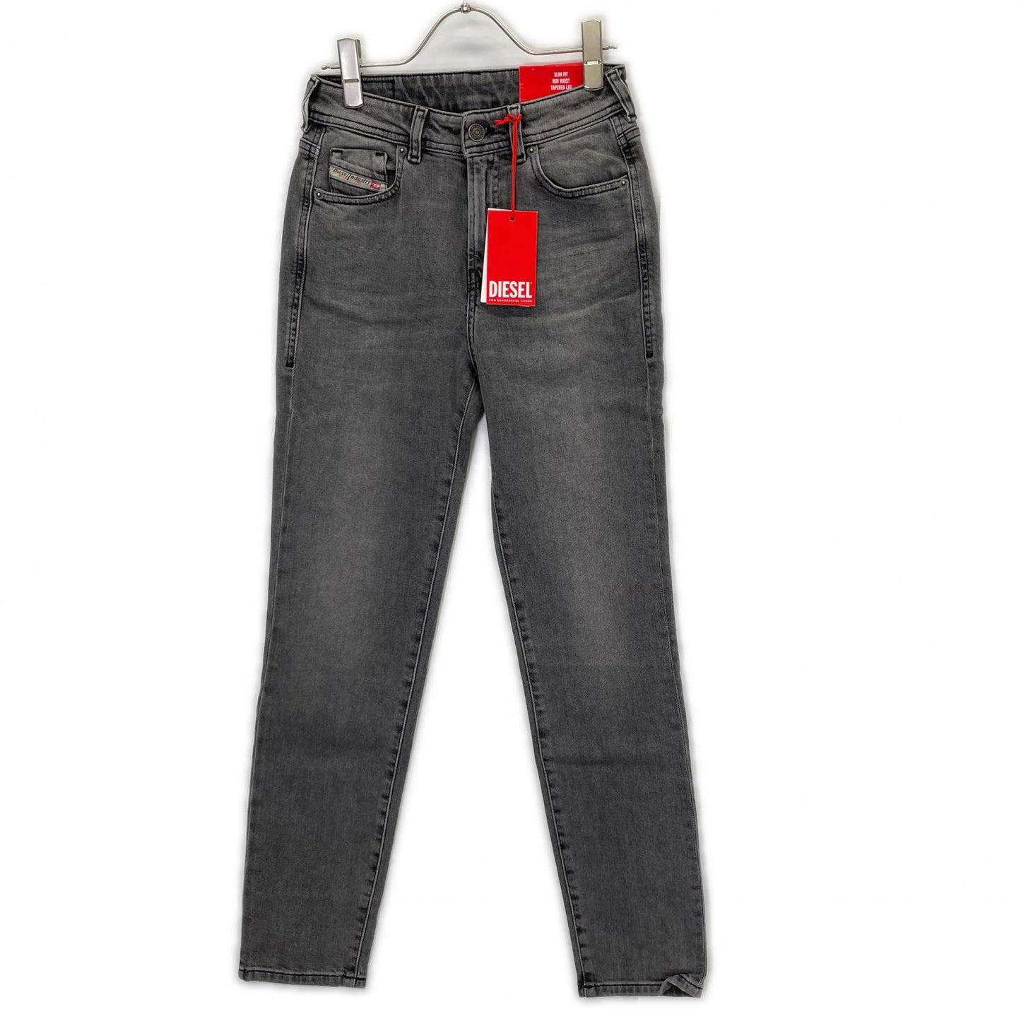 DIESEL ディーゼル 2004 PANTALONI グレー ストレッチ スリム テーパード ジーンズ ボトムス