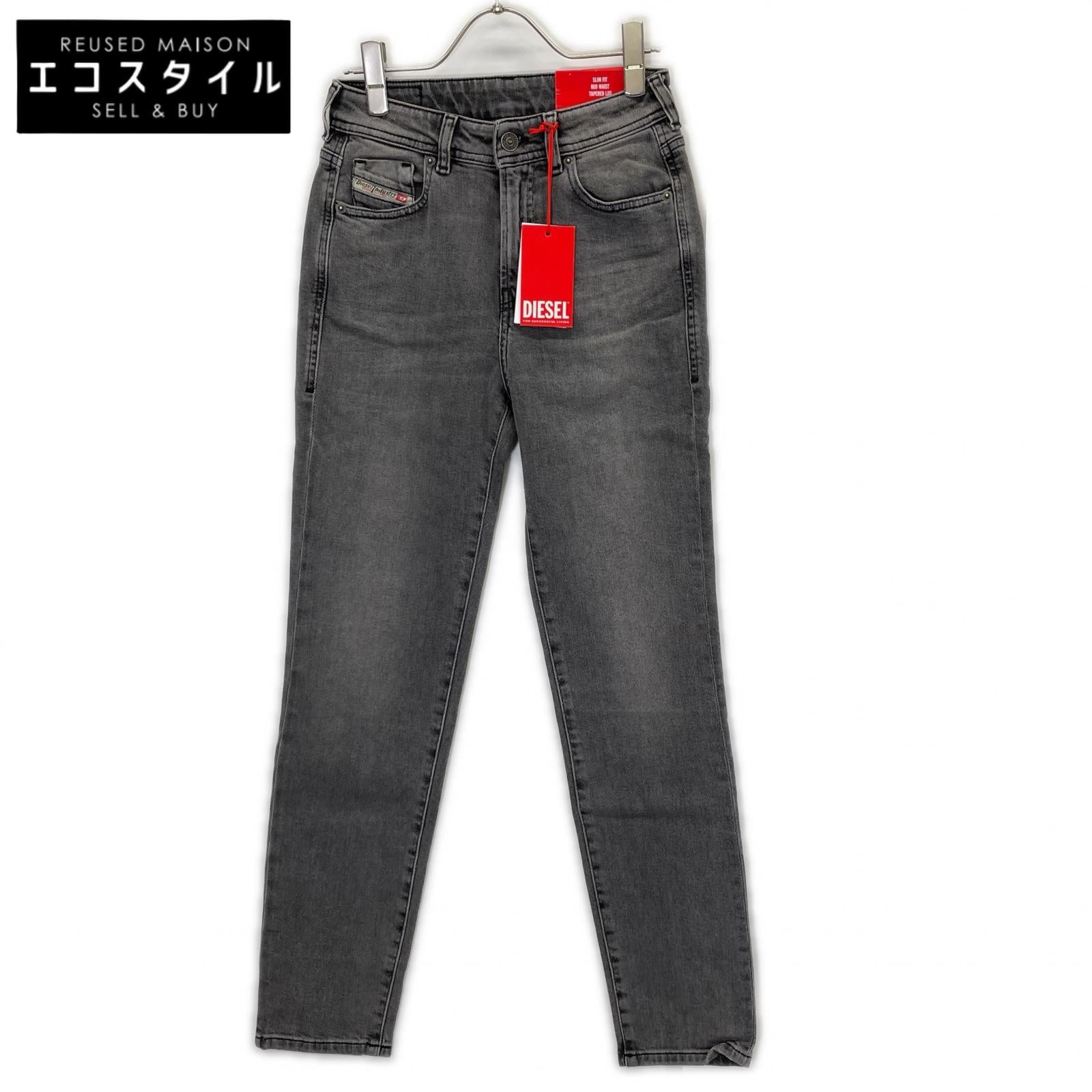DIESEL ディーゼル 2004 PANTALONI グレー ストレッチ スリム テーパード ジーンズ ボトムス
